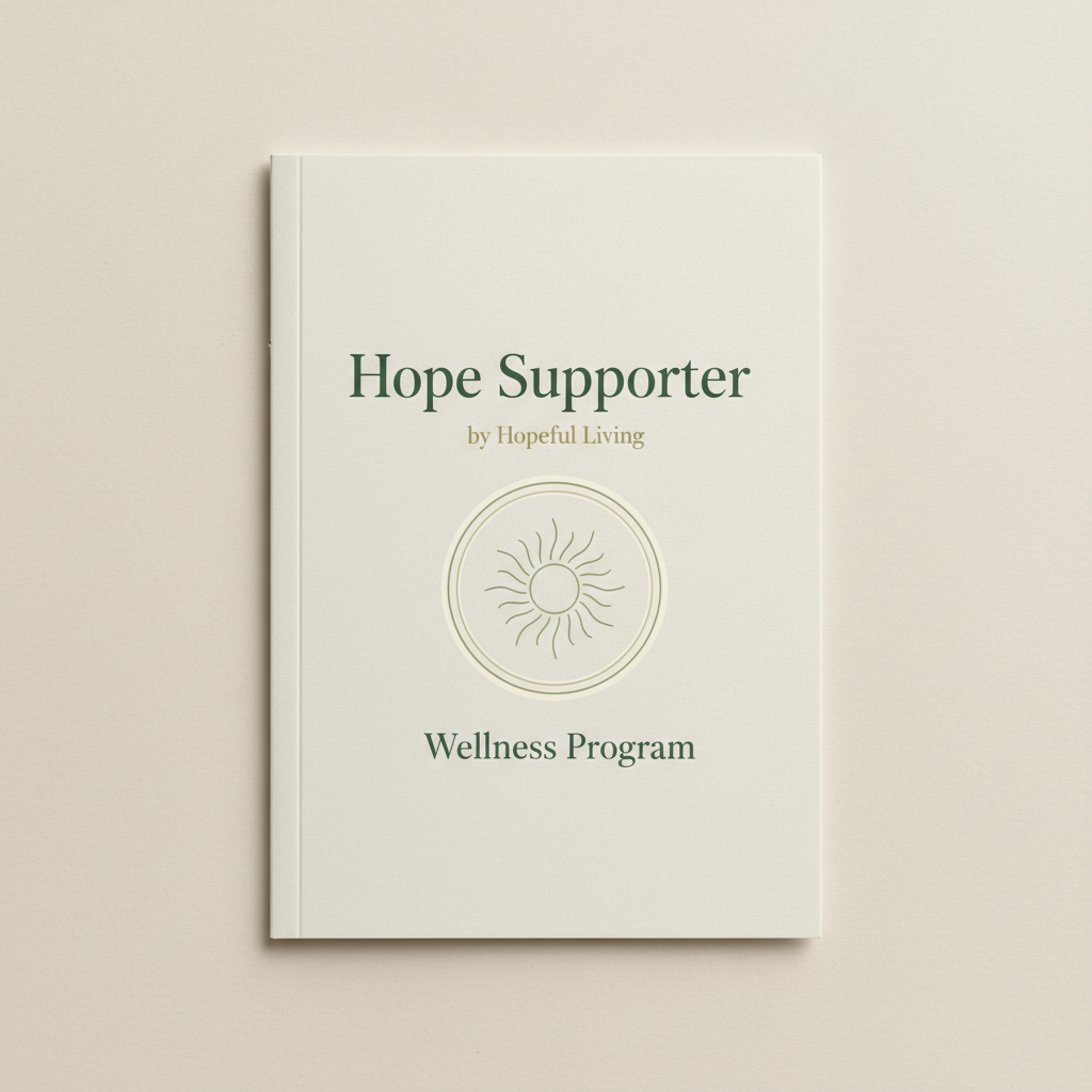 Hope Supporter digital PDF program cover by Hopeful Living